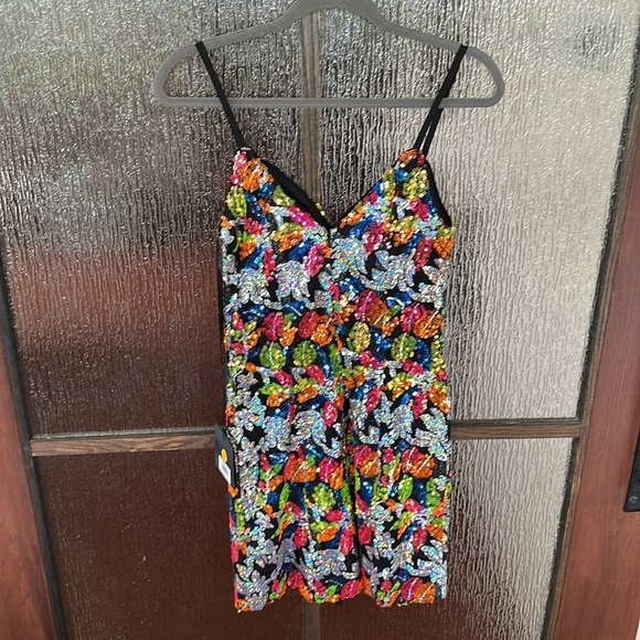 Mac Duggal Embellished Floral Minidress size 4 - Picture 13 of 14